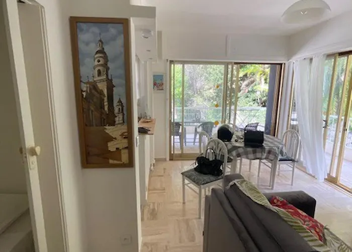 « Hawai » Proche Mer, Calme, Piscine Lejlighed Menton